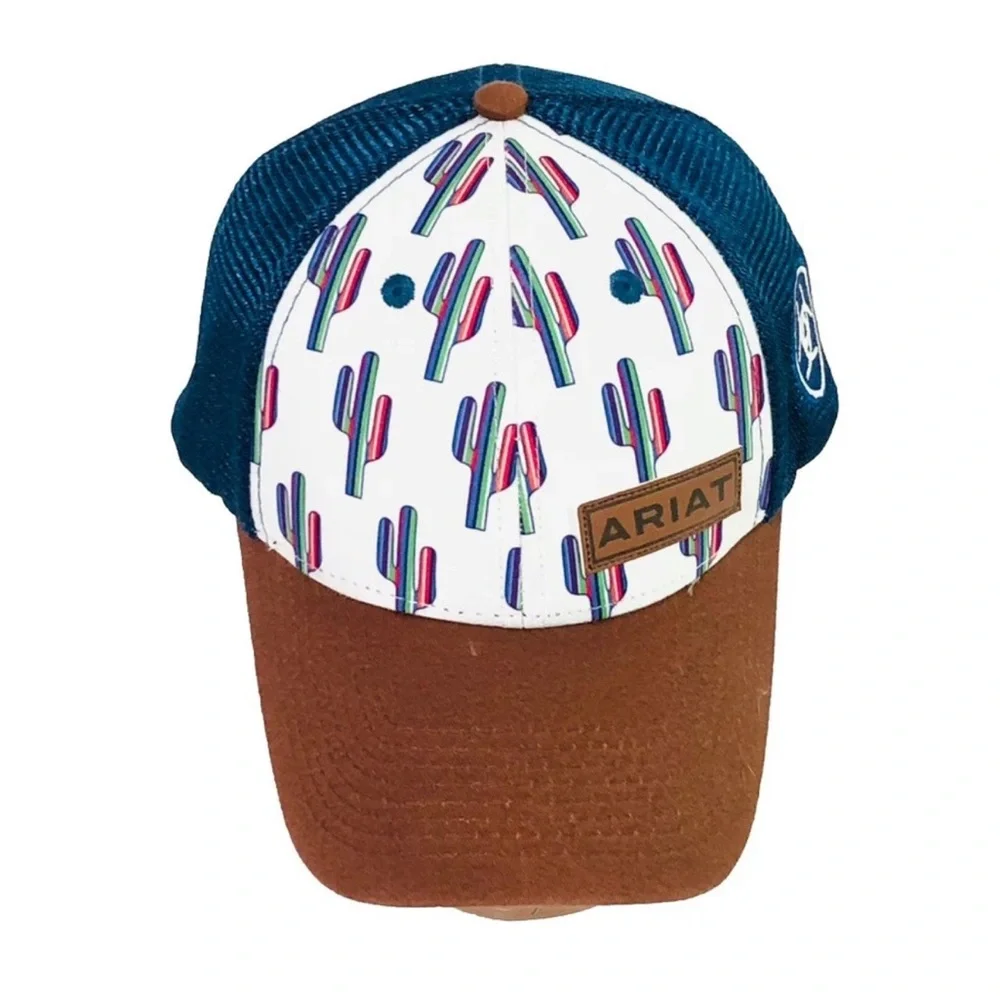 Ariat Women’s Adjustable Cactus Cap Hat Snap Back OS Fits Most Catus Theme
